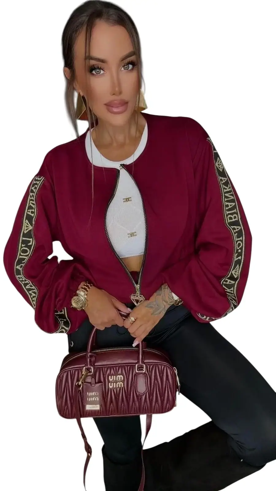 Bluza Lola Bianka szwedka bordowa