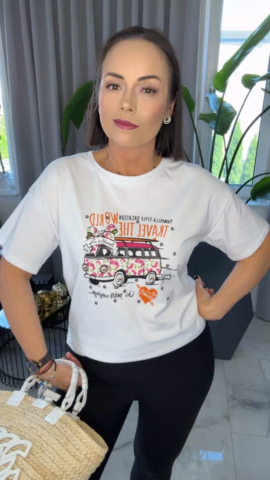 Bluzka bawełniana biały tshirt wygodny