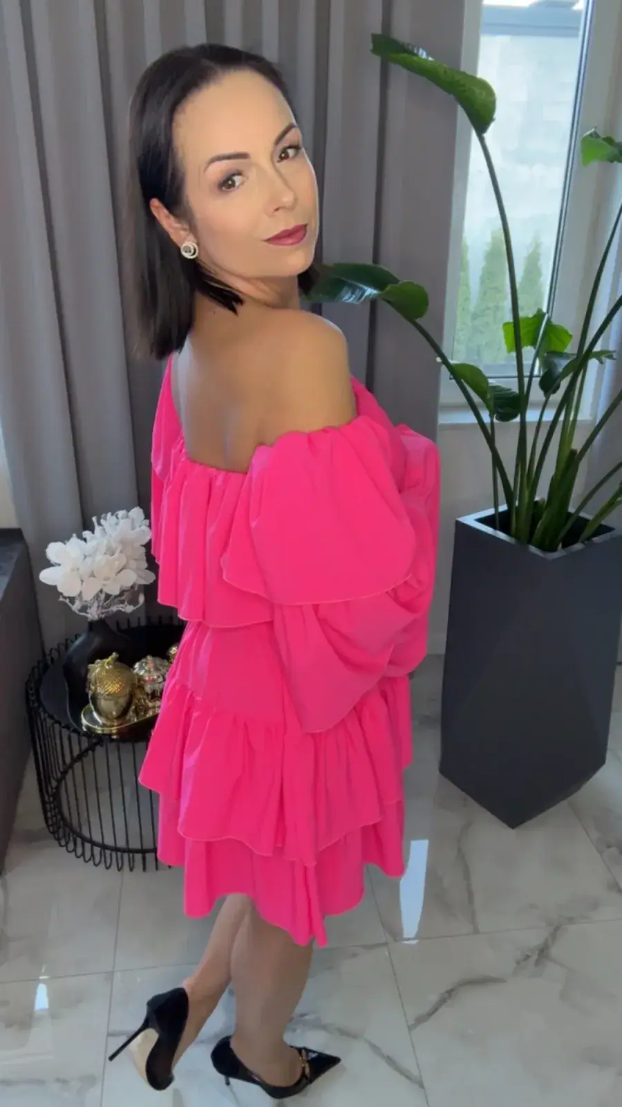 Sukienka Lola Bianka hiszpanka różowa — miniatura 7 z 11