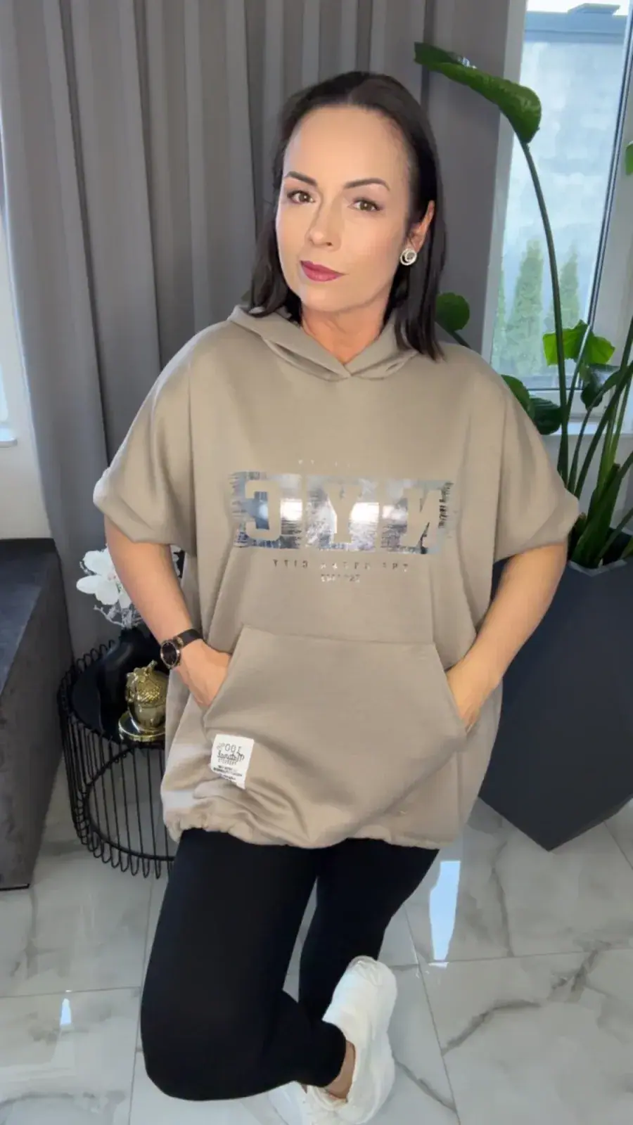 Bluza z kapturem tunika fango