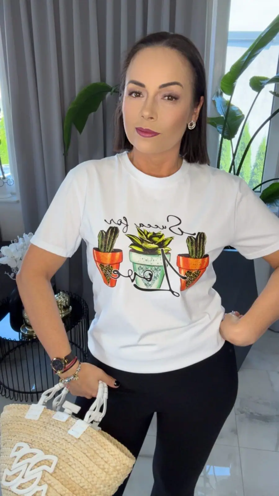 Bluzka bawełniana biały tshirt wygodny