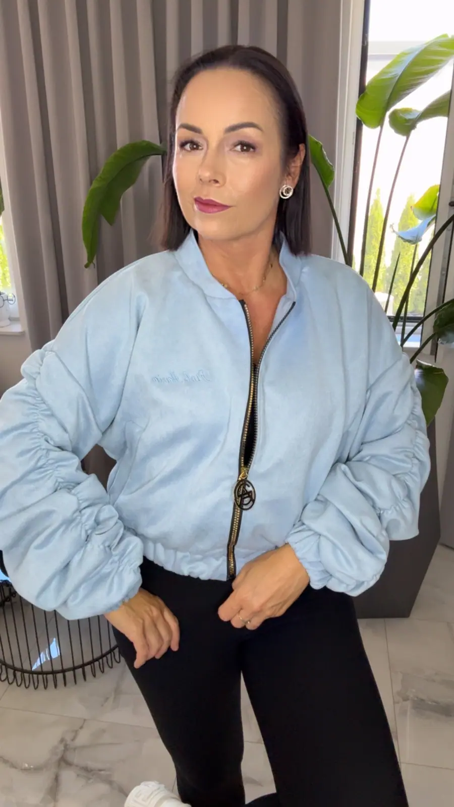 Kurtka Pink Mania bomberka niebieska Lola Bianka