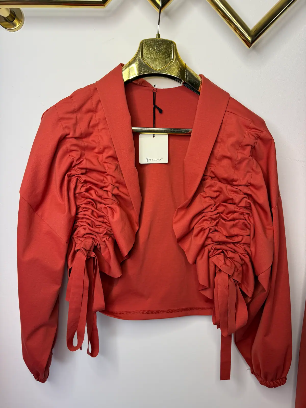 Dres ceglasty piękny komplet bluza spodnie — miniatura 11 z 11