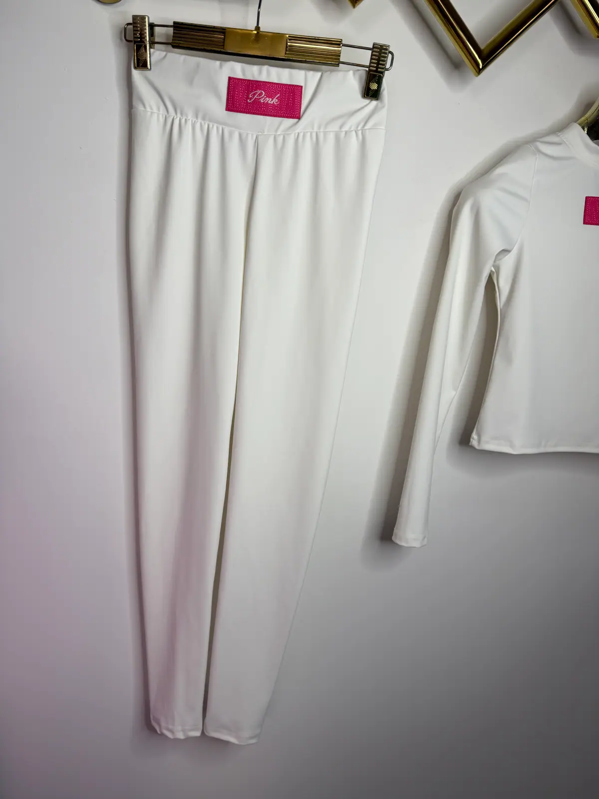 Komplet biały Pink Mania leginsy top M — miniatura 10 z 12