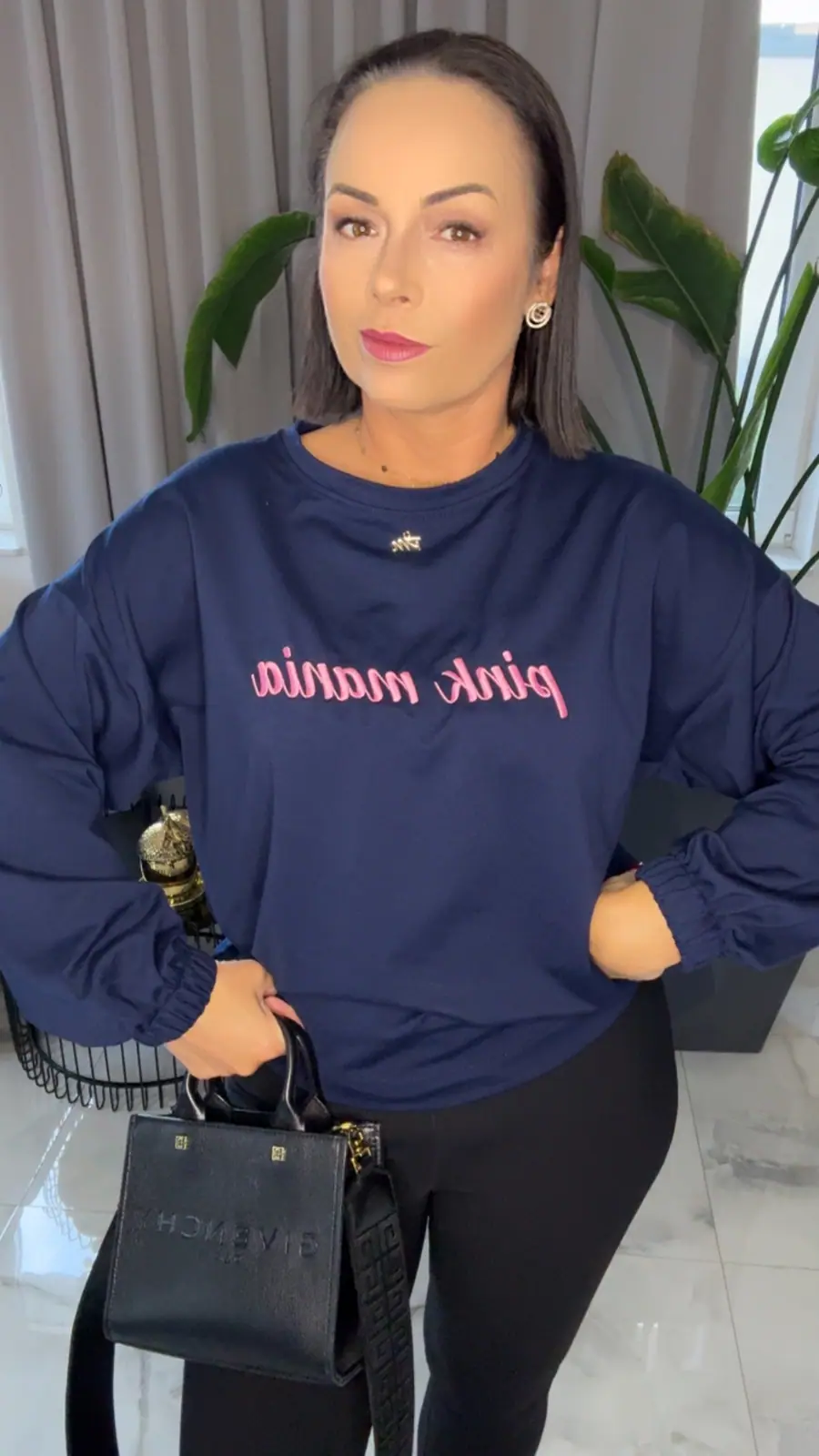 Bluza Pink mania granatowa lekka — miniatura 5 z 5