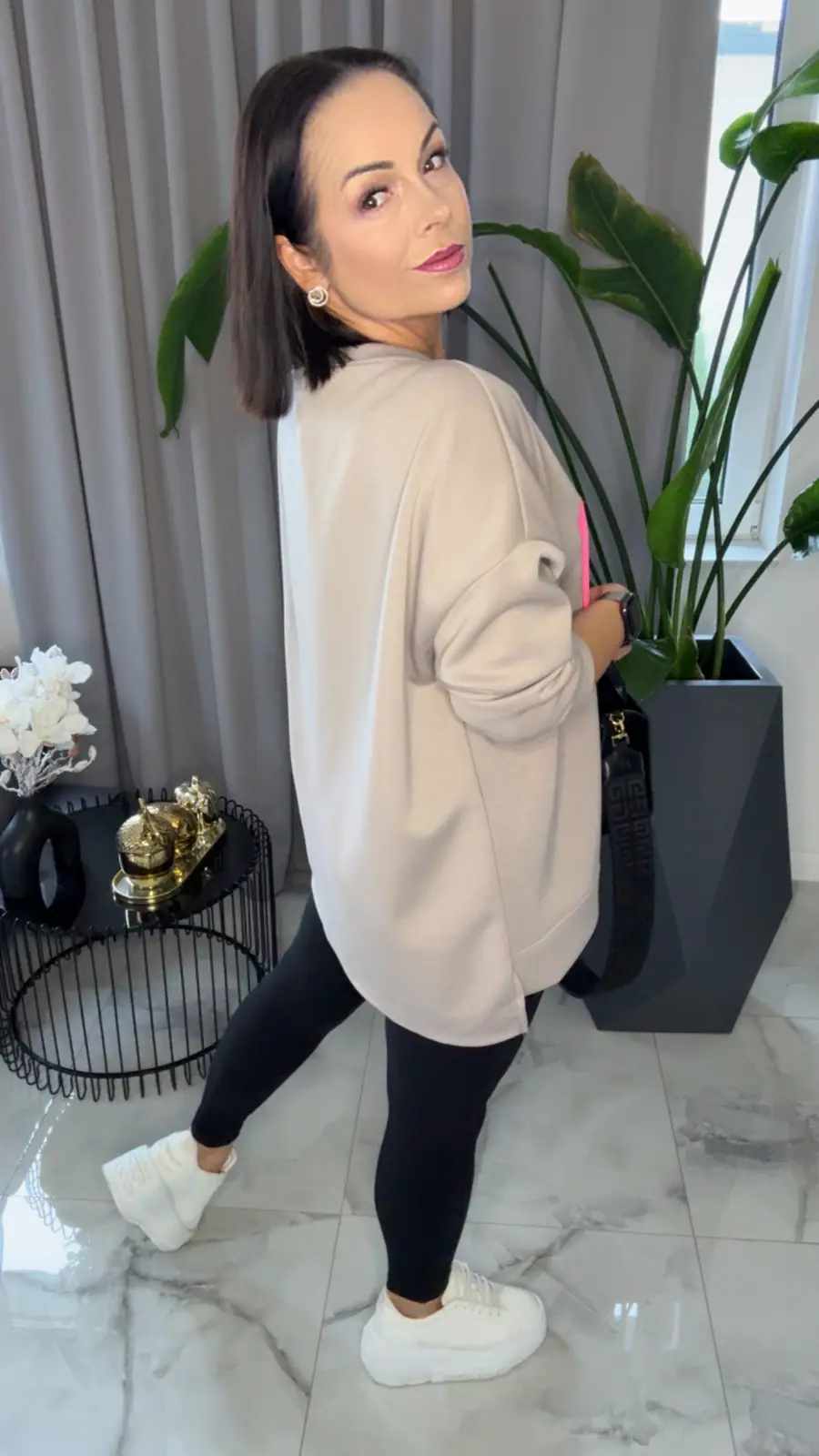 Bluza beżowa CIAO wygodna tunika — miniatura 5 z 11